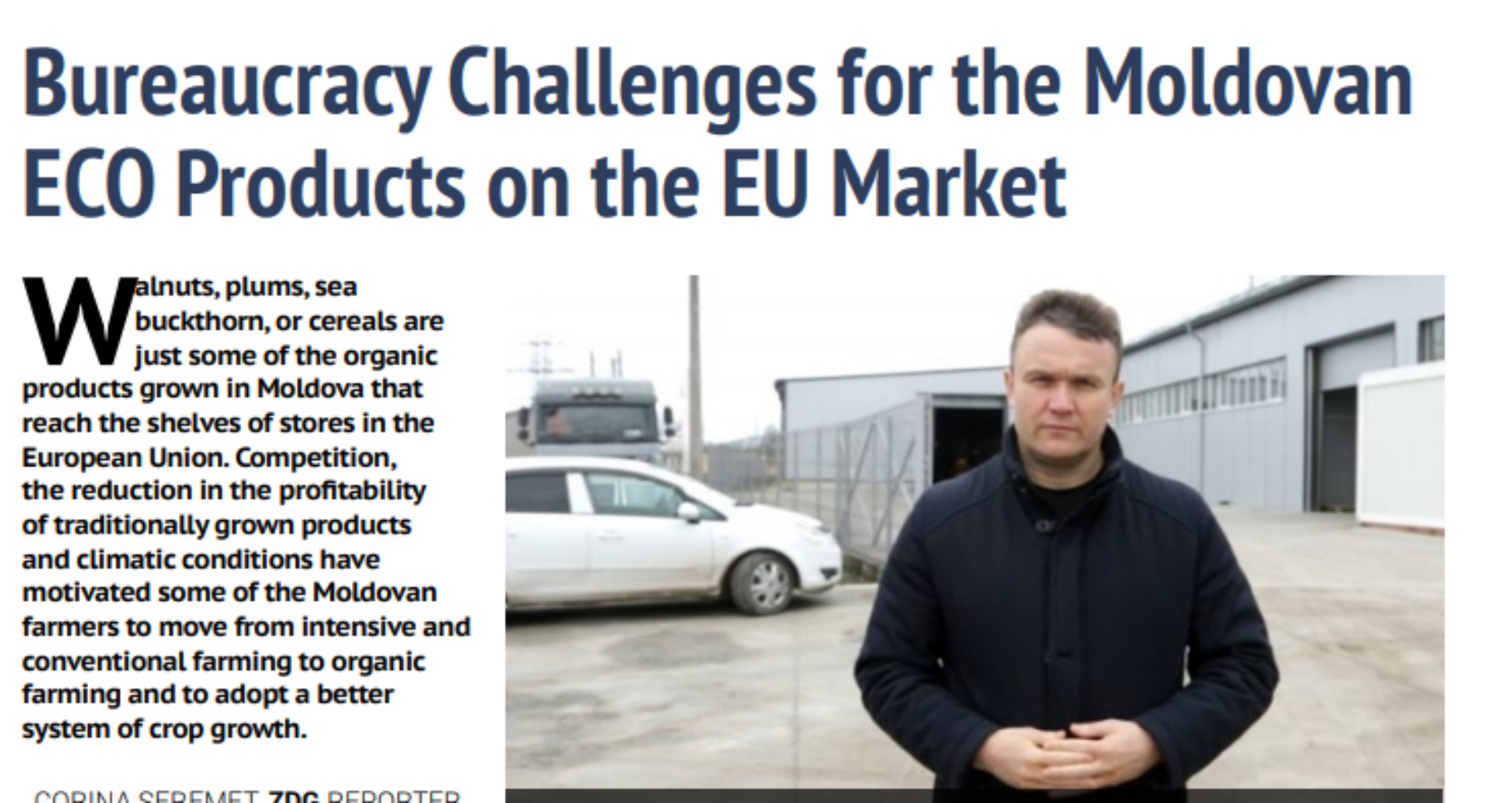 Bureaucracy Challenges for the Moldovan ECO Products on the EU Market