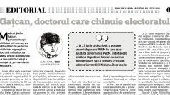 Ștefan Gațcan, the Doctor Who Taunts the Electorate