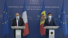 Minister for Europe and Foreign Affairs Jean Yves Le Drian Meets Moldovan Minister of Foreign Affairs, Nicu Popescu, in Chișinău