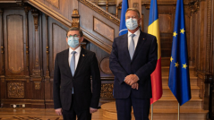 President of the Moldovan Parliament Igor Grosu Meets the Romanian President, Klaus Iohannis, in Bucharest