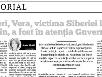 Yesterday, Stalin Era Deportee Vera Was in the Government’s Sight