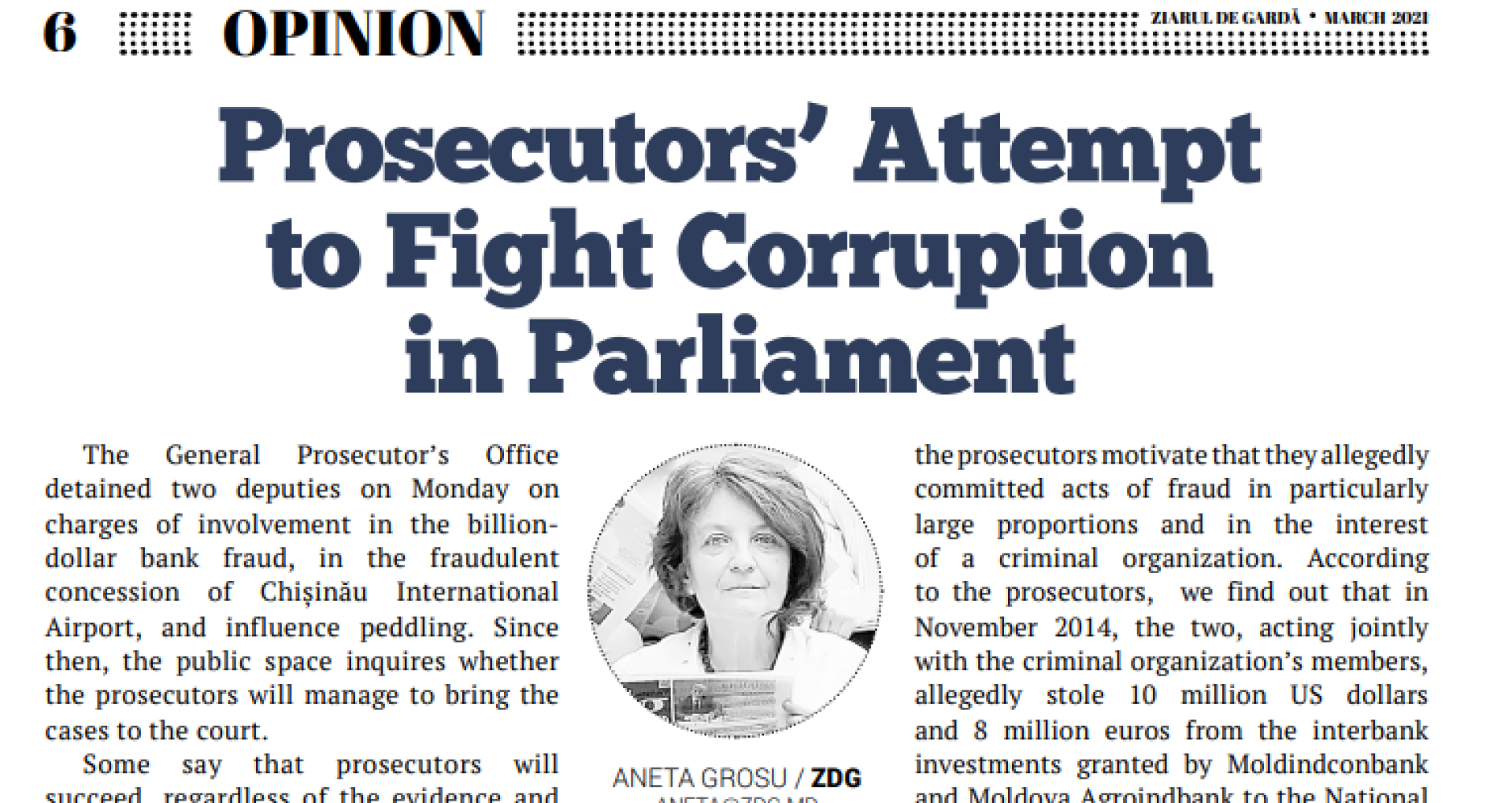 Prosecutors’ Attempt to Fight Corruption in Parliament