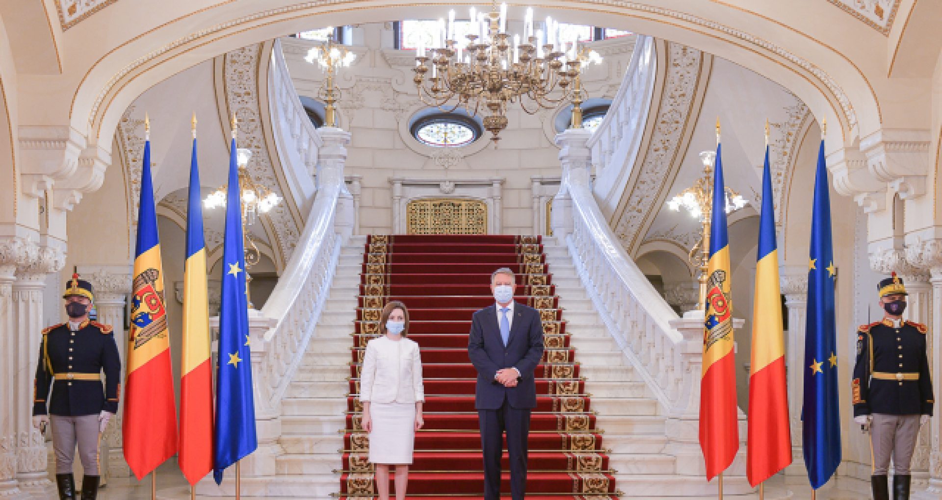 President Maia Sandu Made a Joint Press Conference with the President of Romania, Klaus Iohannis at the Cotroceni Palace