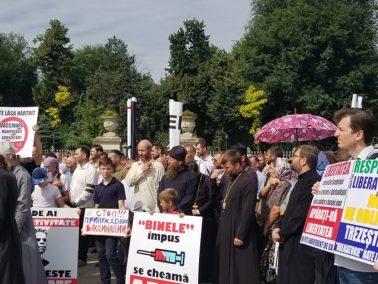 Priests and Believers Protest Against Compulsory Vaccination