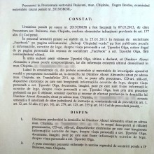 Ordonanta Procuraturii Buiucani